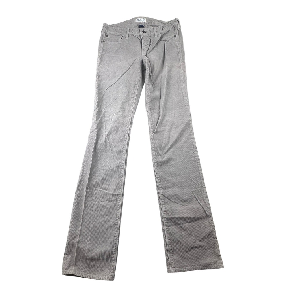 Madewell Corduroy Pants Women 27 Beige Regular Solid Straight Leg Modern Preppy